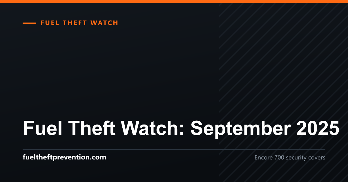 Social preview image for: Fuel Theft Watch: September 2025