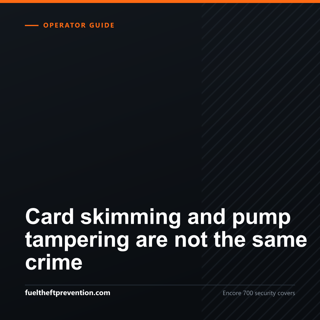 Square social image for: Card skimming and pump tampering are not the same crime