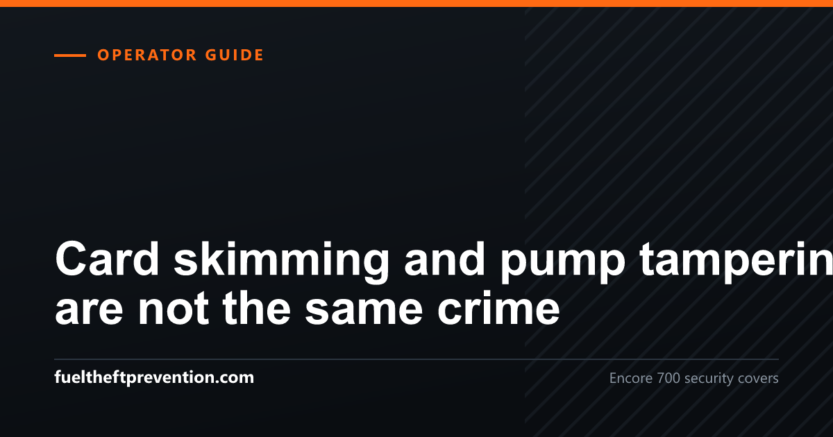 Social preview image for: Card skimming and pump tampering are not the same crime